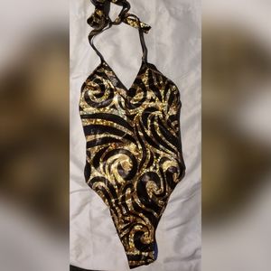 Exotic wear Gold body suit